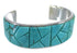 Sterling Silver Turquoise Well-Built Southwest Cuff Bracelet CX49900